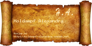 Holdampf Alexandra névjegykártya